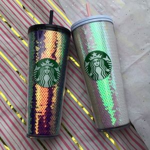 Set of 2 Starbucks reusable cups 2020 Christmas